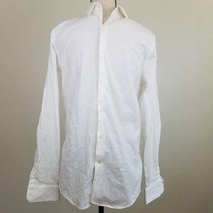 SOLD Express Men's 1MX Fitted White Dress Shirt